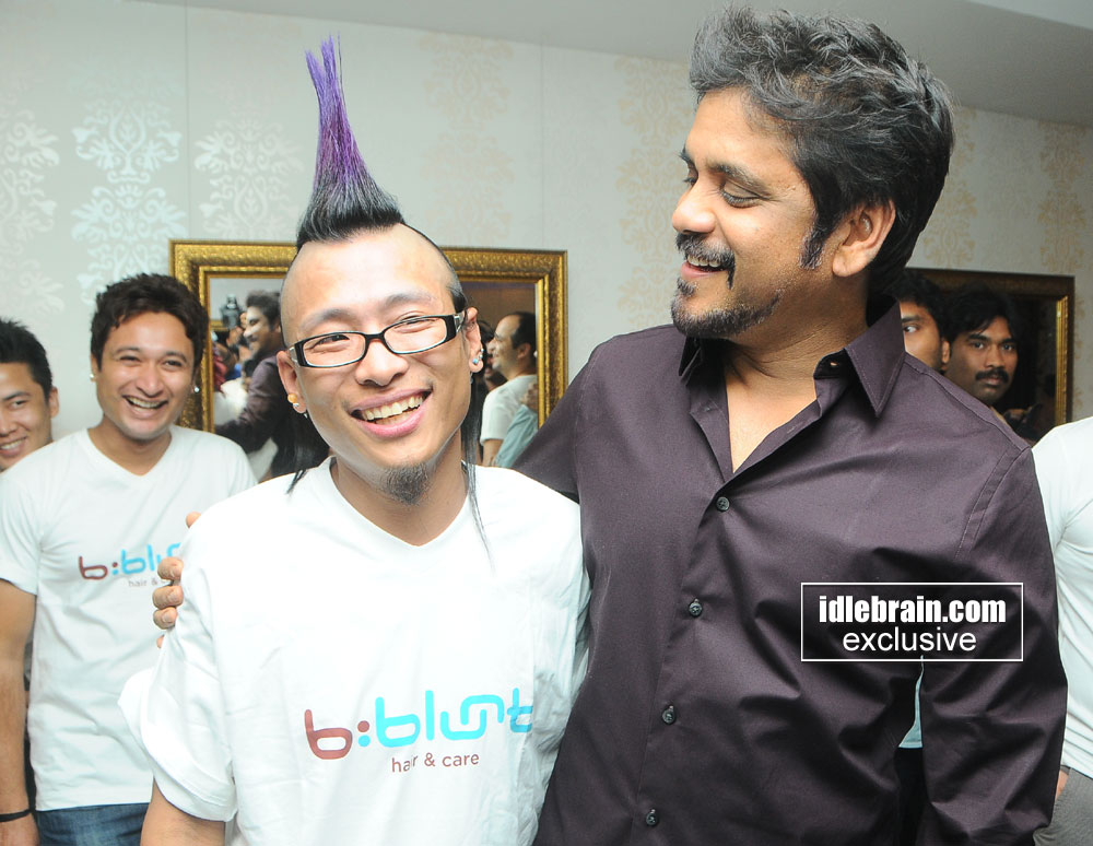 Nagarjuna Inaugurates B:Blunt Salon At Banjara Hills, Hyderabad ...